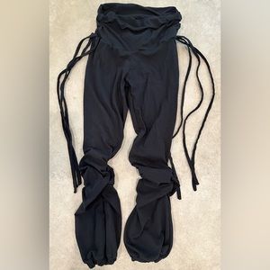 Black boho gathered women’s cotton size small pants